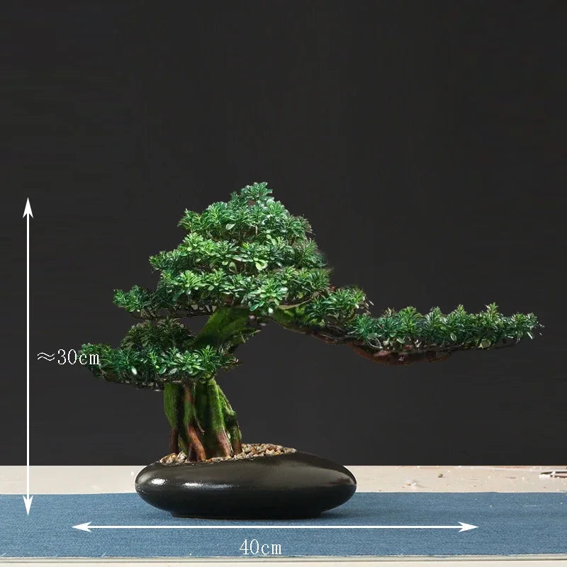 décoration intérieure faux arbre bonsaï style chinois pour intérieur et extérieur - vue 10 sur 22