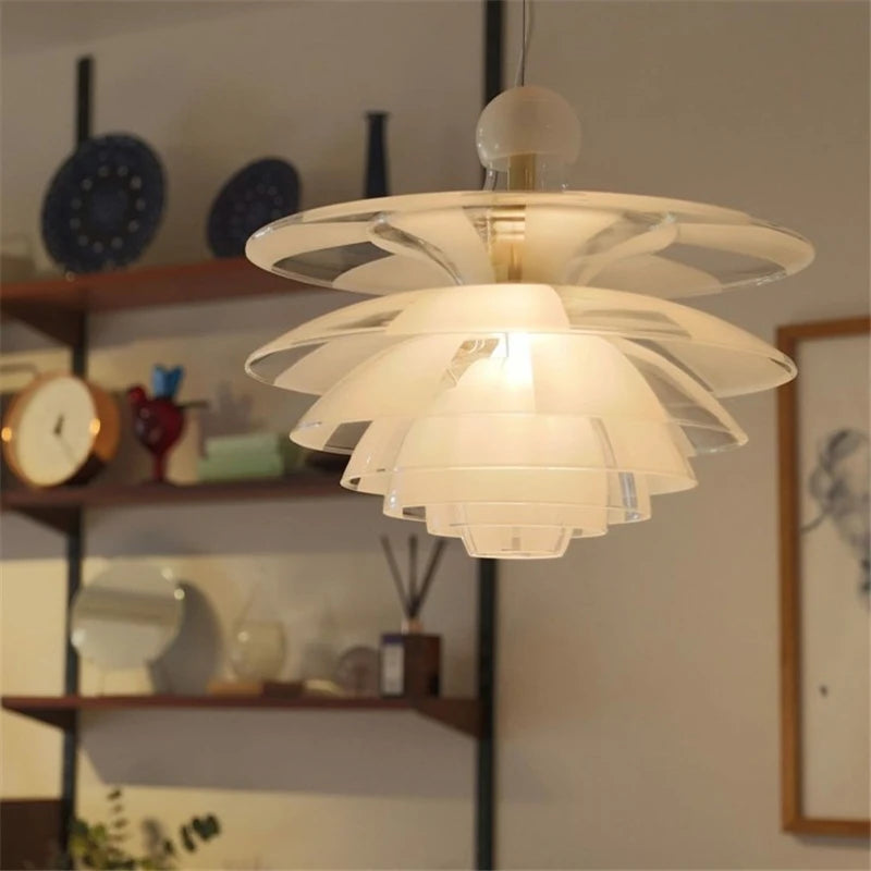suspension led modernes en acrylique pour intérieur