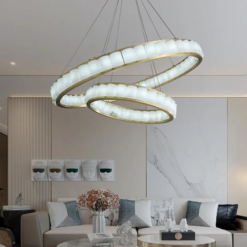 lustre en marbre naturel espagnol de grand luxe pour hôtel - vue 3 sur 15