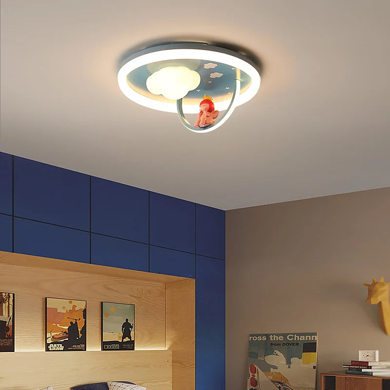 Ménage petits lustres personnalité chambre enfants étude Restaurant trois têtes lustre Led plafonniers créatifs - vue 6 sur 14