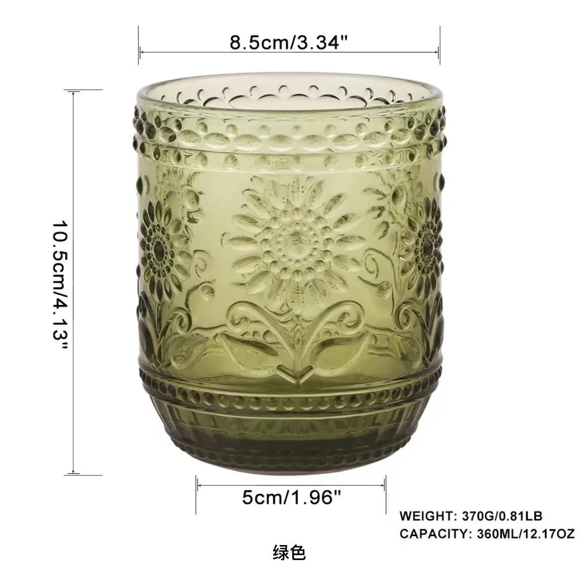 Verre vintage sans pied résistant chaleur multi boissons