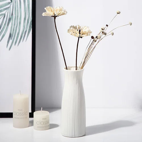 vase nordique en plastique pour fleurs décoratives modernes - vue 9 sur 12