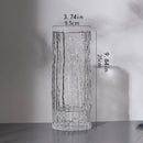vase en verre transparent pour arrangement floral décoratif