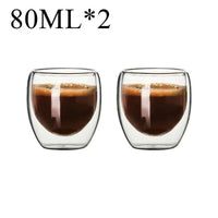 Lot tasses verre borosilicate double paroi isolant
