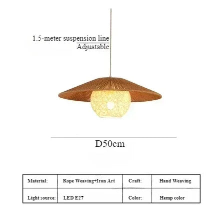 suspension japonaise en corde de chanvre pour décoration moderne - vue 22 sur 21