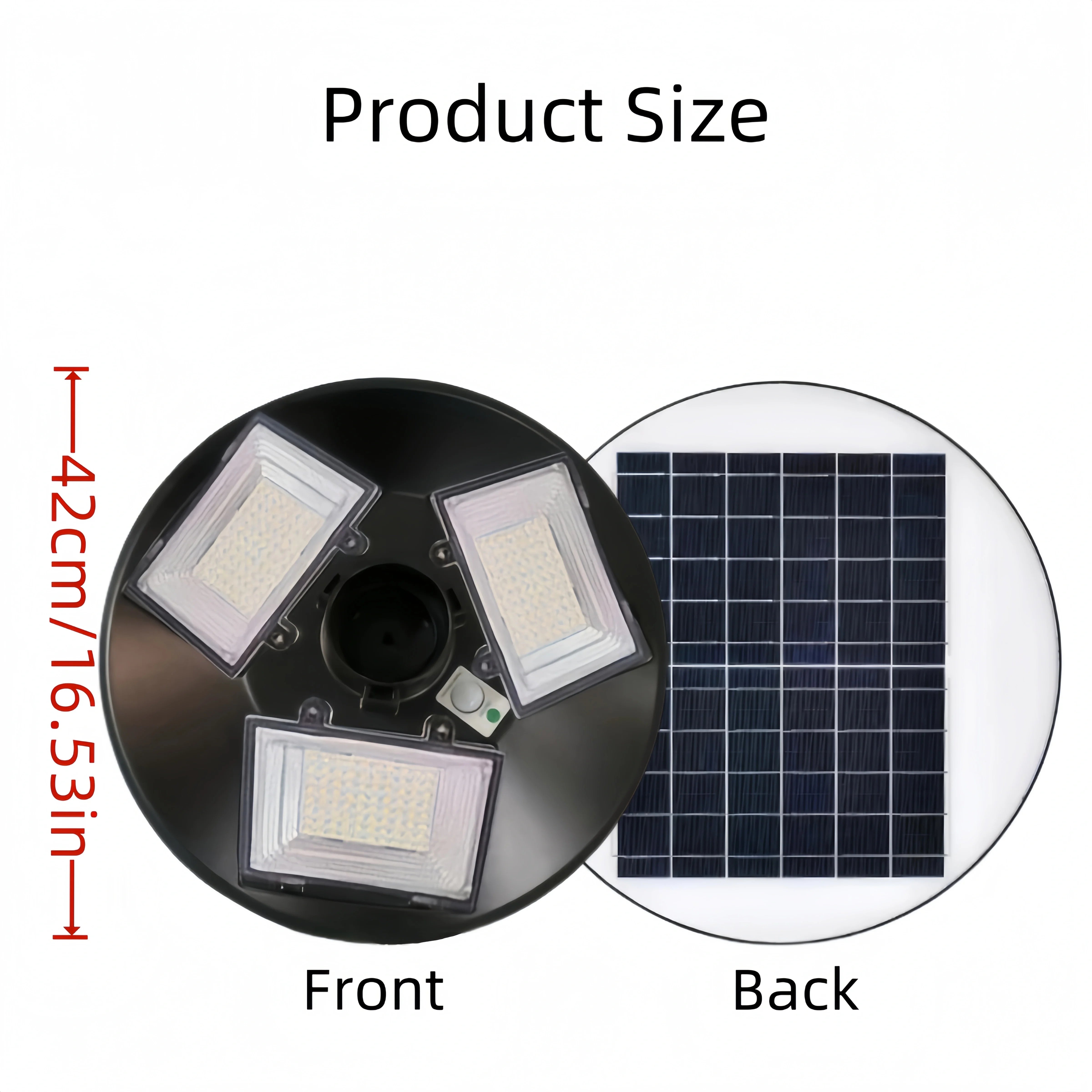 lampe solaire ronde pour jardin et éclairage extérieur - vue 12 sur 17