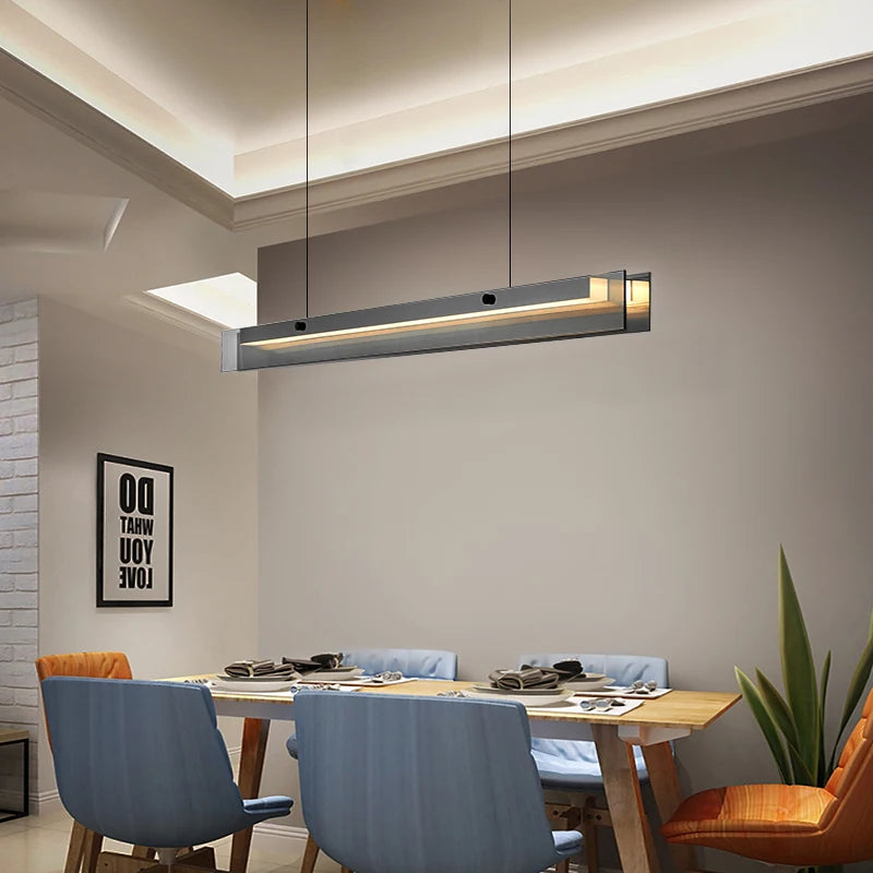 suspension à led minimaliste moderne pour bar bureau et cuisine - vue 5 sur 10