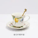 Assiette ceramique motif citron style europeen pour table