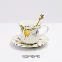 Assiette ceramique motif citron style europeen pour table