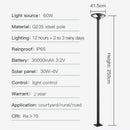 lampe solaire ronde pour jardin et éclairage extérieur