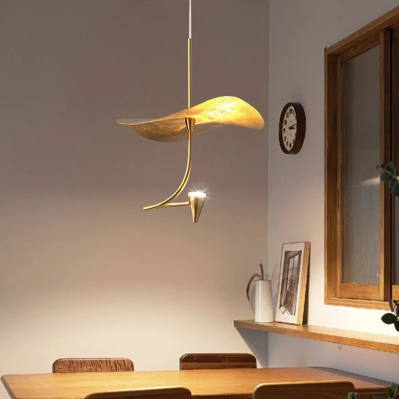 lustre led cuivre moderne pour décoration intérieure élégante - vue 5 sur 10