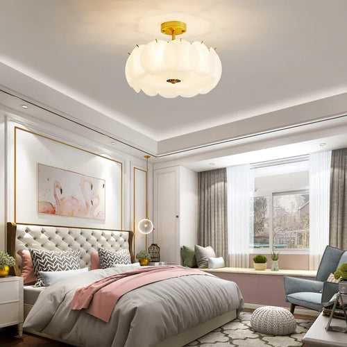 lustre de luxe en verre rond 2022 pour éclairage décoratif - vue 3 sur 9