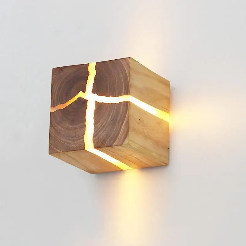 applique murale en bois massif au design nordique créatif - vue 4 sur 7