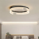 plafonnier led moderne rond en métal et acrylique pour intérieur