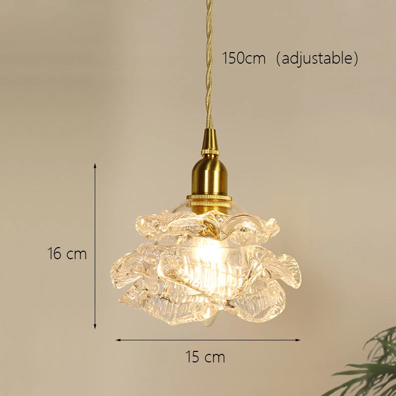 lustre romantique en verre vintage pour intérieur élégant - vue 8 sur 8