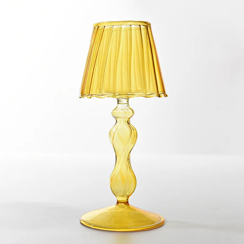 lampe de bureau en verre style européen bougeoir créatif pour mariage décoratif - vue 5 sur 8