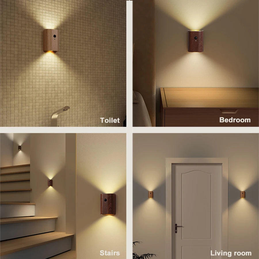 Applique murale LED veilleuse recharge usb sans-fil - vue 3 sur 8