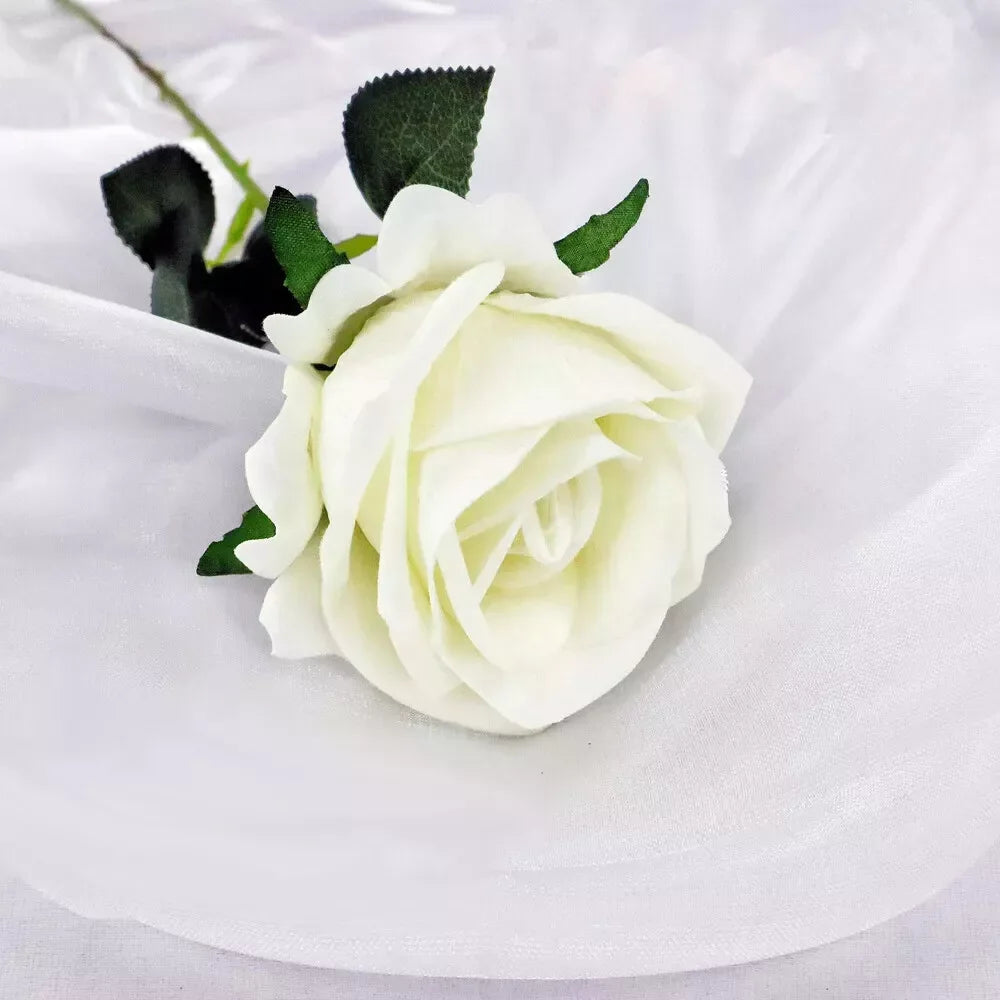 rose artificielle en soie pour décoration de mariage et événements - vue 12 sur 28