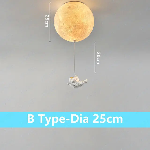 plafonnier lunaire décoratif avec astronaute idéal pour chambre - vue 9 sur 15