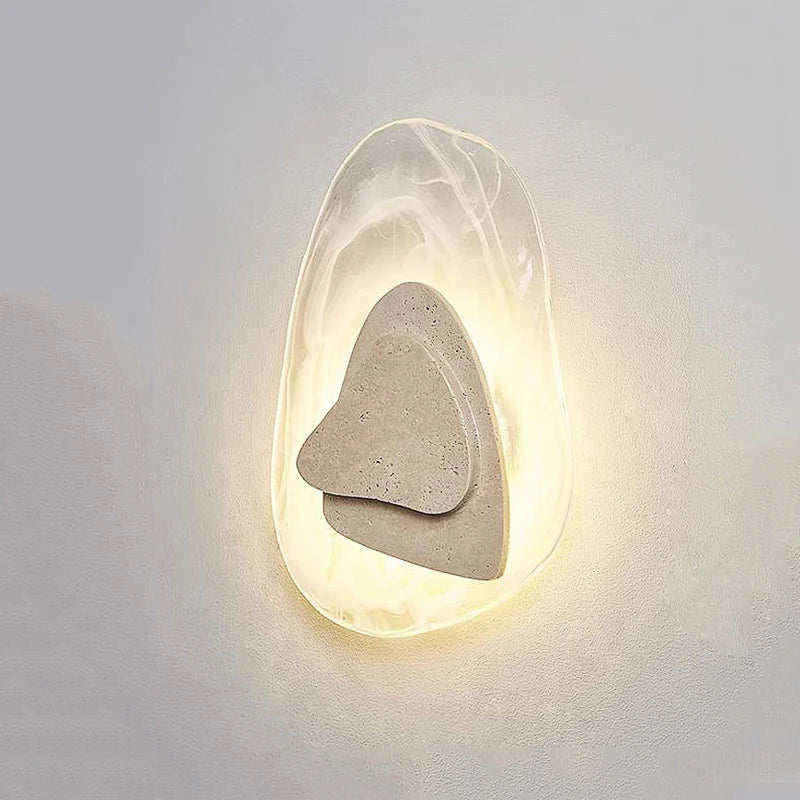 applique murale scandinave en pierre de verre led étanche extérieur