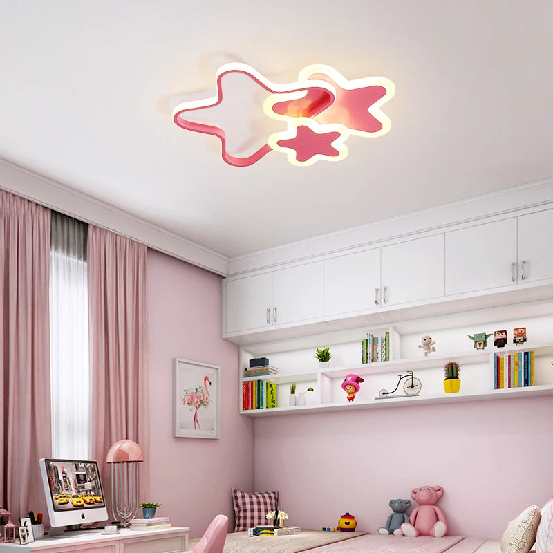 plafonnier moderne en forme de cœur pour enfants et bureaux - vue 5 sur 12