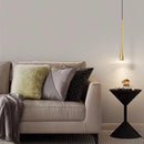 suspension moderne à led avec intensité variable en laiton et cuivre