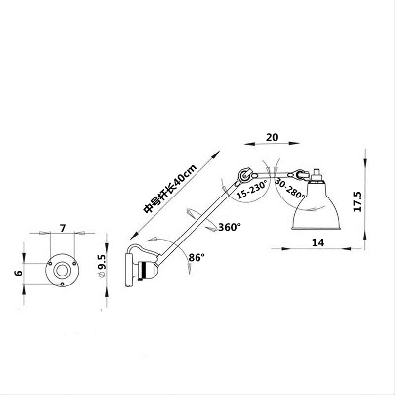 applique murale bras robotique luminaire design pour intérieur moderne - vue 10 sur 10