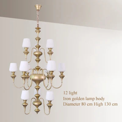 lustre en cuivre avec abat jour en verre élégant et moderne - vue 13 sur 22