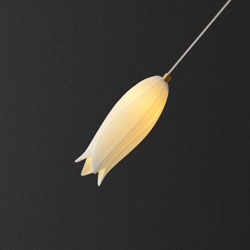 lustre en céramique tulipe pour lampe suspension led rotation duplex - vue 5 sur 11
