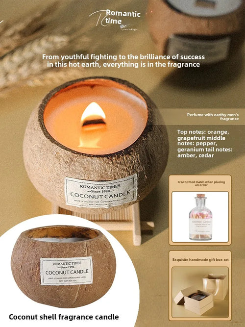 coffret cadeau bougie parfumée noix de coco souvenir de noël - vue 20 sur 20