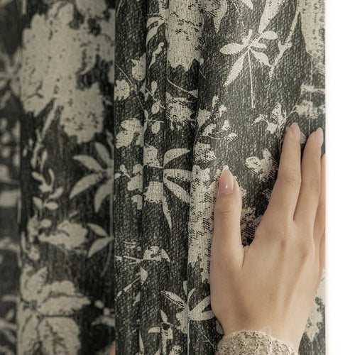 Rideau occultant floral moderne pour chambre ou salon
