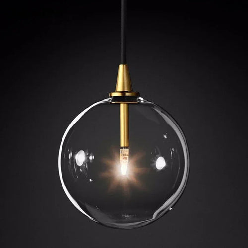 suspension en verre transparent pour un éclairage moderne décoratif - vue 2 sur 10