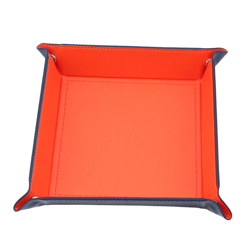 plateau pliable en cuir pour rangement divers et accessoires - vue 11 sur 12