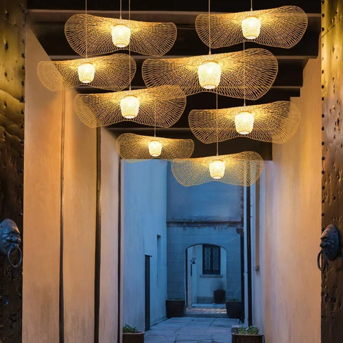 suspension en bambou style japonais pour décoration créative - vue 5 sur 7