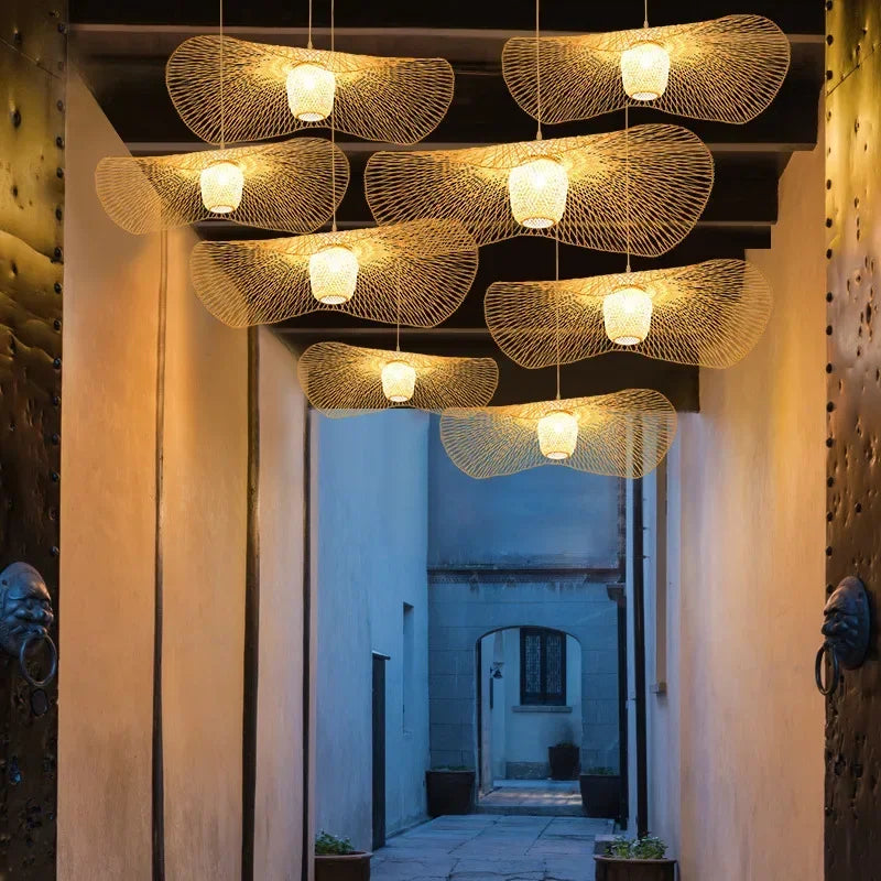 suspension en bambou style japonais pour décoration créative - vue 5 sur 7