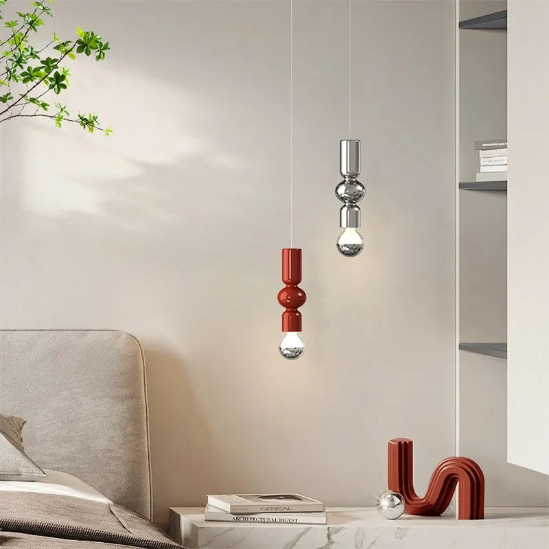 Suspension nordiques en fer chenille minimaliste