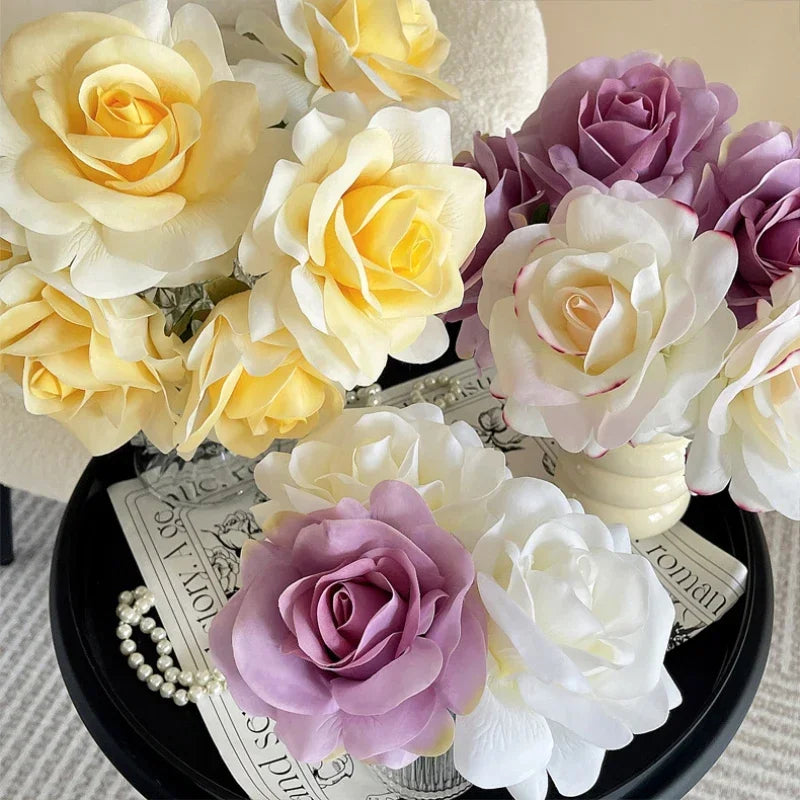 bouquet de roses artificielles décoratives pour jardin - vue 6 sur 10