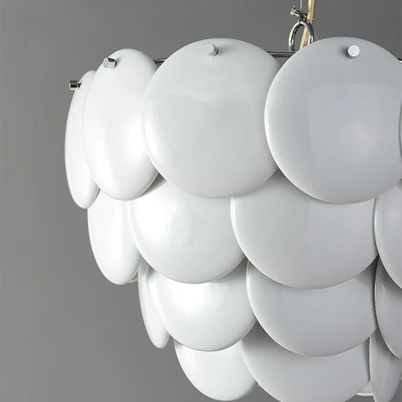 lustre contemporain en céramique style nordique moderne - vue 6 sur 10