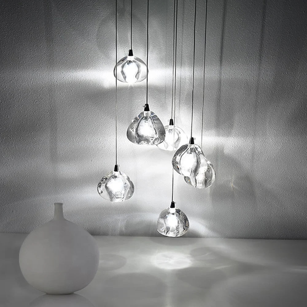suspension design en cristal pour un éclairage moderne élégant - vue 5 sur 15