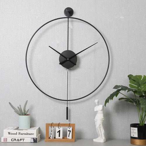 horloge murale créative en fer design moderne et élégant - vue 8 sur 8