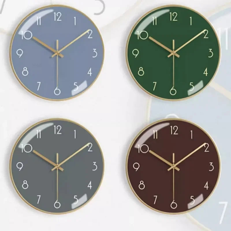 horloge murale moderne en métal esthétique et silencieuse - vue 7 sur 17