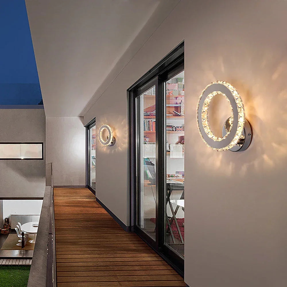 applique murale led en cristal moderne minimaliste luxe - vue 6 sur 12