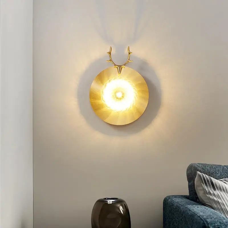 applique murale en cuivre tête de cerf créative et personnalisée - vue 3 sur 7