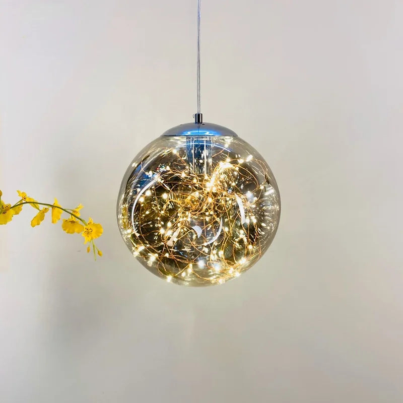 lustre nordique en étoile design en verre pour décoration intérieure - vue 2 sur 25
