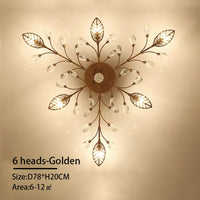 SANDYHA moderne nordique lustres de plafond lumière LED cristal salon salle à manger chambre luxe branche Lampara Techo Para Sala