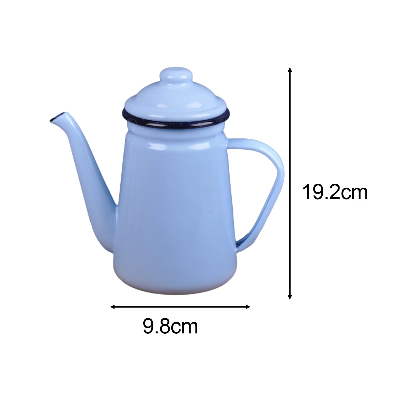 Cafetière émaillée vintage avec poignée résistante 1l1 cuisine