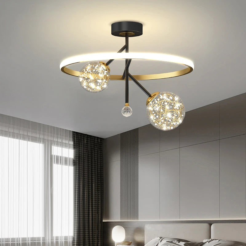lustre led moderne simple boule nordique pour éclairage intérieur