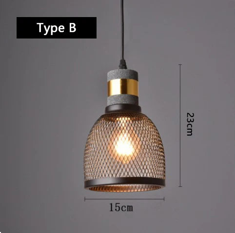 Loft Suspension lampes fer forgé led Vintage Salle à manger - vue 8 sur 12