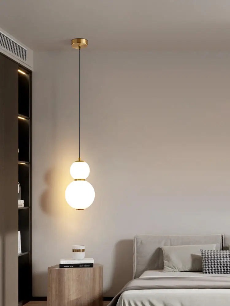 lustre en verre blanc design pour décoration intérieure moderne - vue 4 sur 12