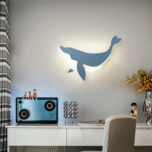 Applique murale acrylique motif dauphin lapin pour enfants - vue 3 sur 10